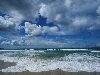 Chmury, Fale, Morze