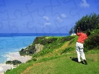 morze , Sportowe Golf, golfista