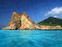 Morze Karaibskie, Góry, Haiti, Wyspa Tortuga, Zieleń