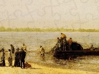 Łódź, Thomas Eakins, Morze, Rybacy
