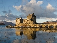 Most, Szkocja, Eilean Donan, Woda