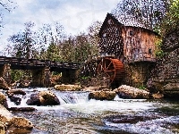 Most, Kamienie, Stary, Młyn, Rzeka