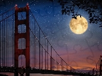 Noc, Most, Księżyc