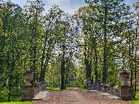 Aleksandrowski, Most, Miasto Puszkin, Kamienny, Park, Stary, Ruina
