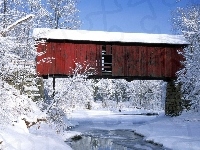 Drewniany mostek, Zima
