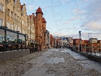 Gdańsk, Motława, Promenada, Kamienice, Zabytkowe