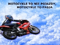 Chmury, Motocykl, Napis
