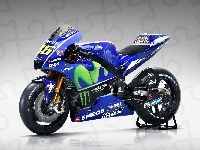 Reklama, Motocykl Yamaha YZR-M1, 2017, Movistar