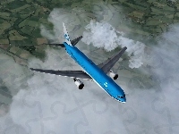 Nad, Boeing 767, KLM, Chmurami