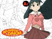 napis, Azumanga Daioh, dziewczyna, logo