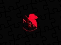napis, Neon Genesis Evangelion, logo, liść