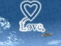 Chmury, Love, Napis