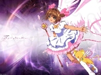 napisy, Cardcaptor Sakura, pluszak, kij różdżka