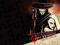 postacie, napisy, V For Vendetta