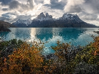 Lago Nordenskjold, Patagonia, Chile, Góry, Park Narodowy Torres del Paine, Jezioro