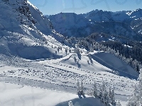 Nartostrada, Zima, Góry, Krajobraz