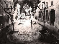 Nicolas Jolly, Ulica, Reprodukcje, Obrazów, Drzewa
