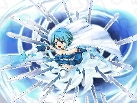 Anime, Niebieska, Mahou Shoujo Madoka Magica, Dziewczyna, Manga