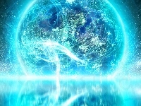 Niebieska, Planeta, Światła, Poświata