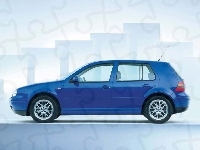 Niebieski, Volkswagen Golf 4, 5d