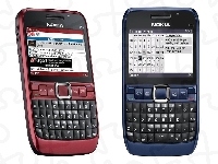 Niebieski, Nokia E63, Czerwony, 3G