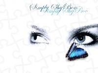 Niebieski, Oczy, Kobiety, Motylek