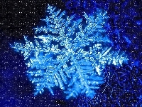 Płatek, Niebieski, Śniegu