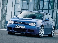 Niebieski, Golf 4, R32, Przód