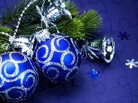 Bombki, Niebieskie, Święta