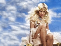 Niebo, Britney Spears, Blondynka, Chmury