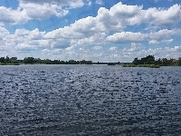 Niebo, Jezioro, Chmury, Lato