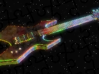 Gitara, Niebo, Elektryczna, Noc, Gwiazdy