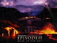 niebo, Star Wars, magma, walka