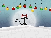 Kot, Śnieg, Bombki