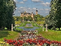 Niemcy, Zamek, Schwerin, Ogród