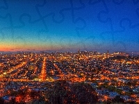 Noc, San Francisco, Miasto, Panorama