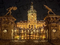 Berlin, Pałac, Charlottenburg, Nocą