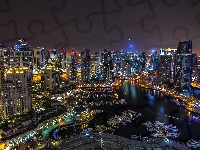 Nocą, Miasto, Dubaj