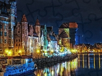 Polska, Gdańsk, Miasto nocą
