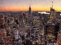 Nowy Jork, Manhattan, Wieczór, USA