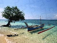 Drzewo, Ocean, Łódka