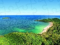 Ocean, Wybrzeże, Plaża, Wysepka