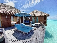 Ocean, Hotel, Taras, Malediwy