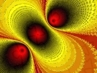 Oczy, Abstrakcja, Czerwone, Fractalius