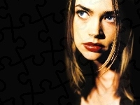 oczy, duże, usta, Denise Richards