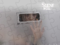 oczy, Silent Hill, dłoń, tło