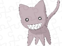 oczy, Azumanga Daioh, kot, zęby