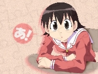 oczy, Azumanga Daioh, postać, napis