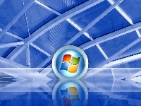 Odbicie, Tło, Logo, Windows, Szyby