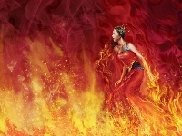 Ogień, Kobieta, Płomienie, Fantasy
